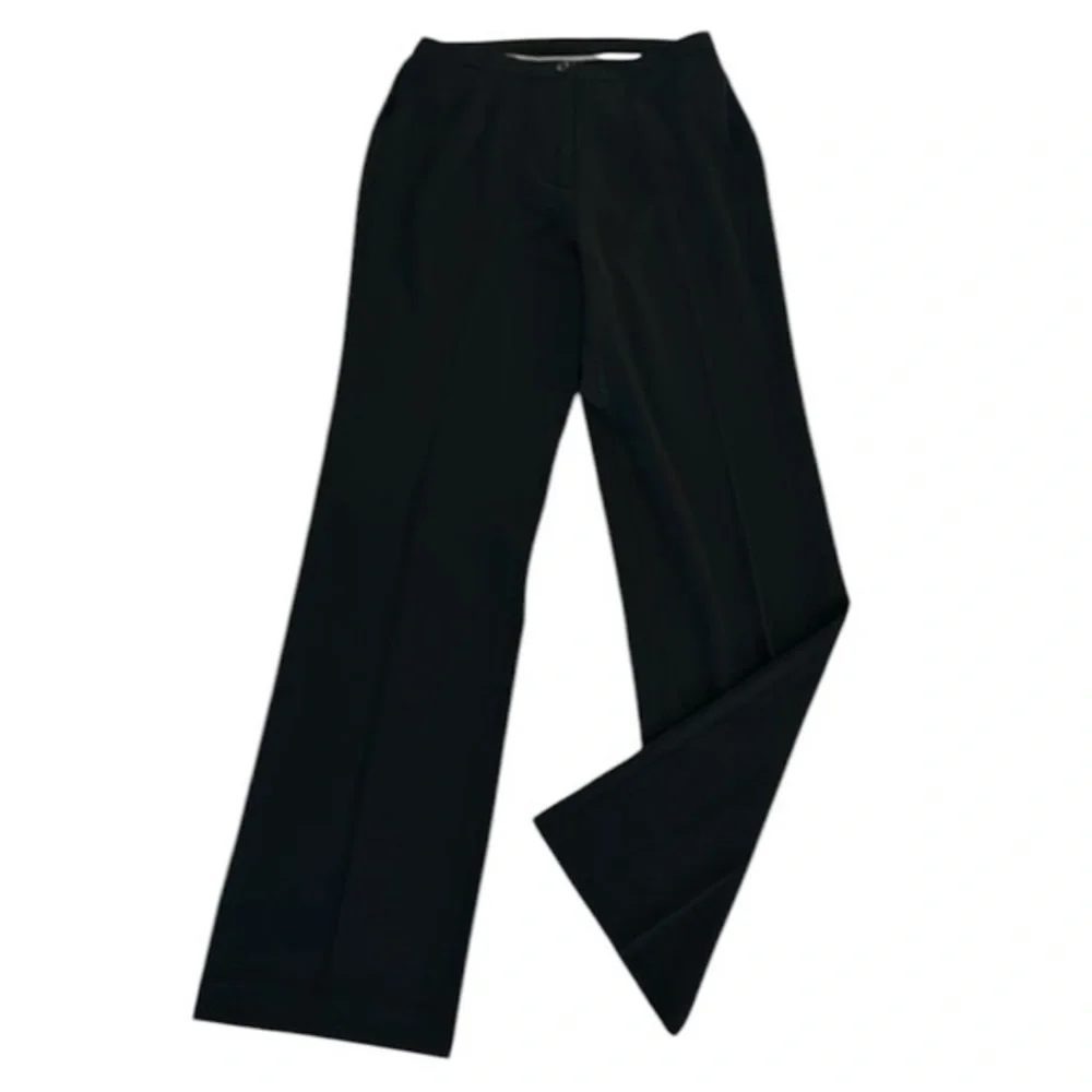 Peace of Cloth New York size 6 wide leg black dress pants business